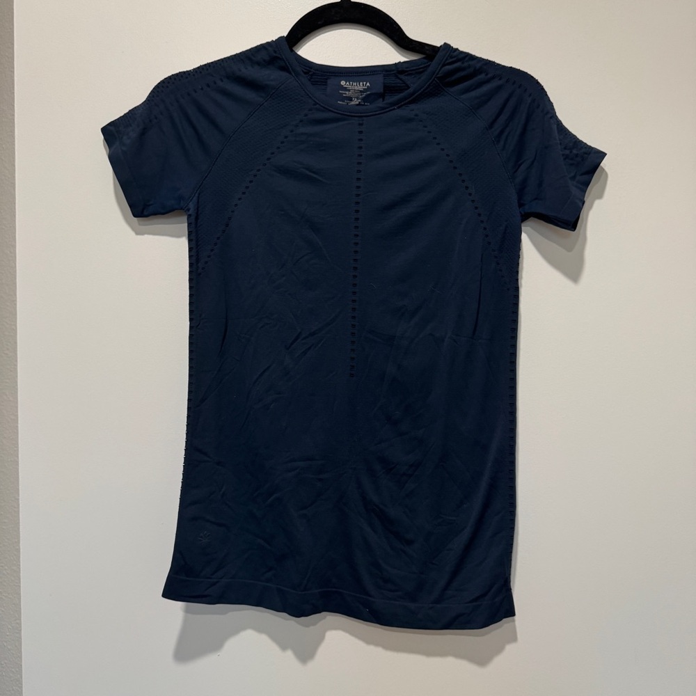 Athleta Dark Blue Short Sleeve Tee